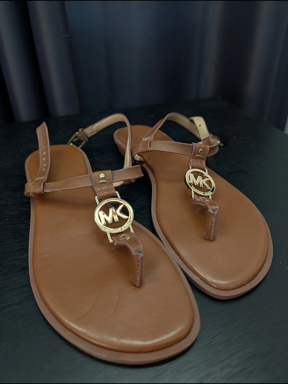 Michael Kors MK Logo T-Strap Sondra Sandals